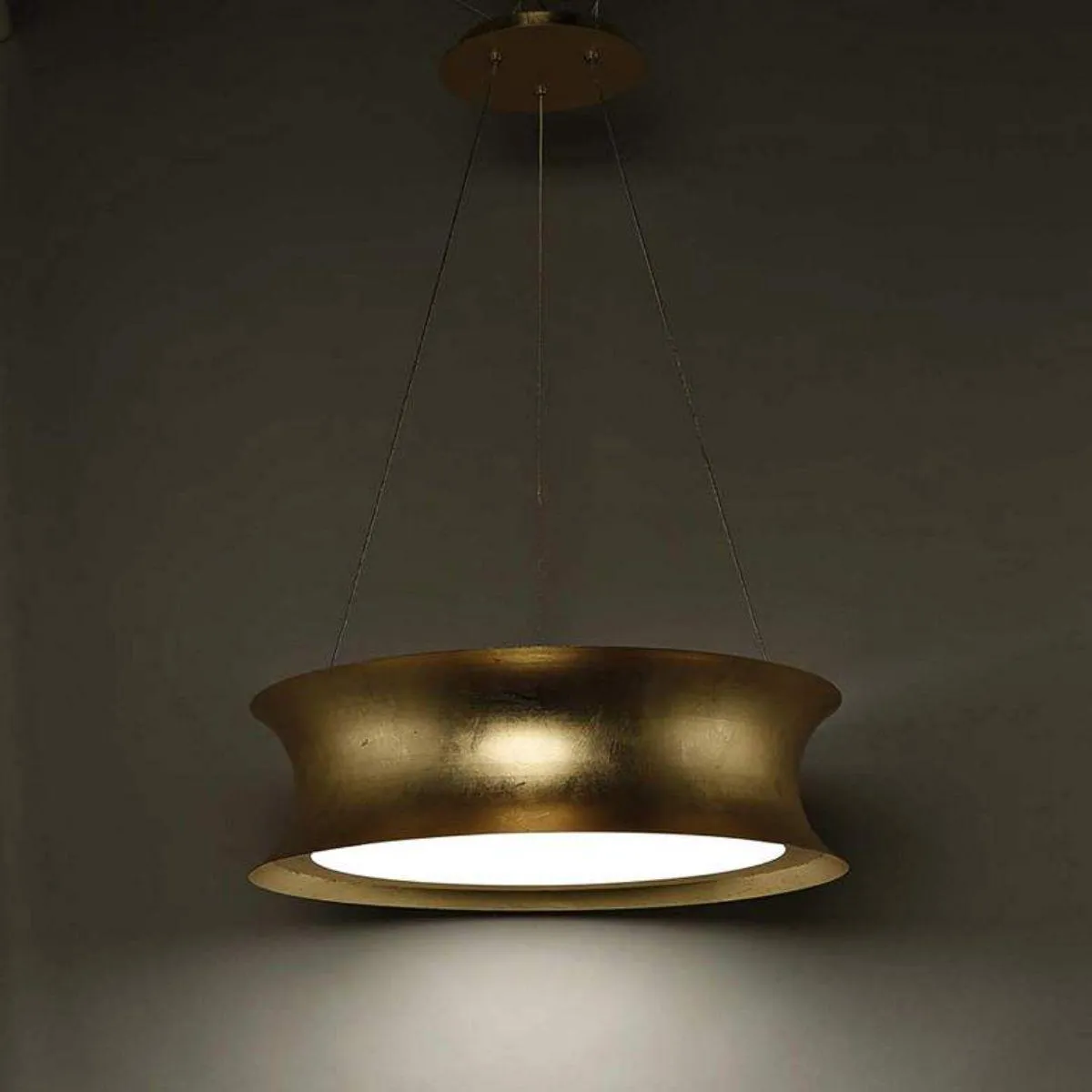 Tango 20 in. LED Pendant Light Gold Finish