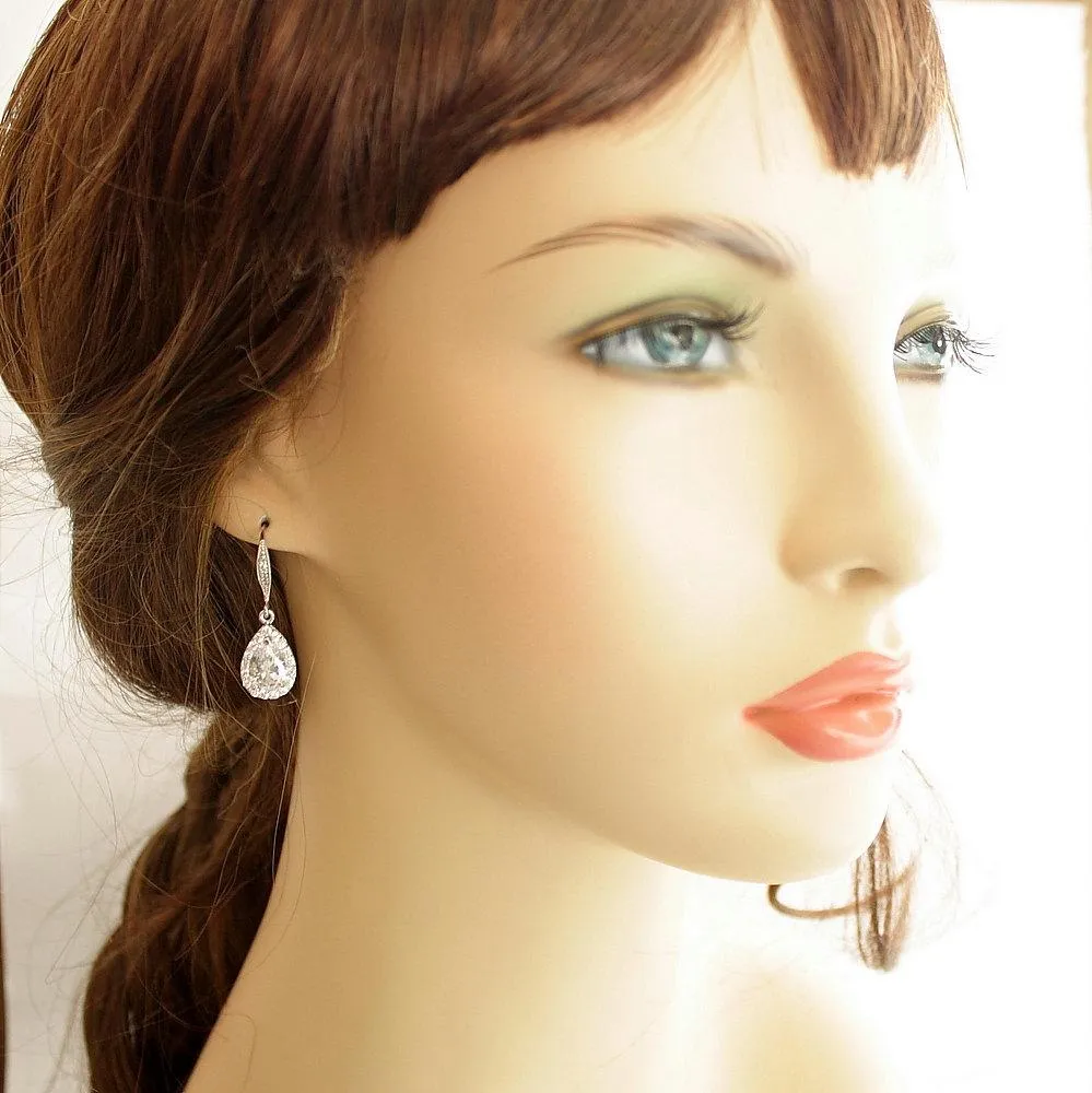 Teardrop Dangle Earrings-Emma