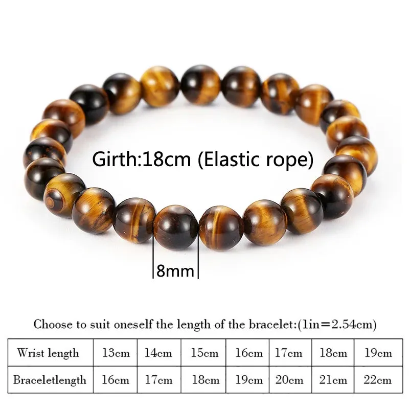 Tiger eye Picasso Hematite Beads Stretch Bracelet Men Charm Natural Stone Braslet For Men Women Charm Fashion Jewelry Pulseras