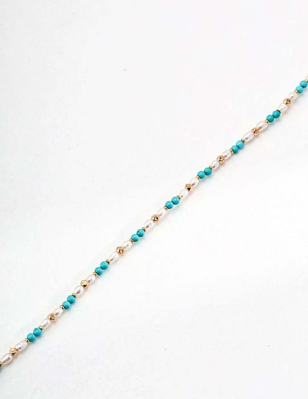 Tranquil Sky Pearl Gemstone Beaded Necklace