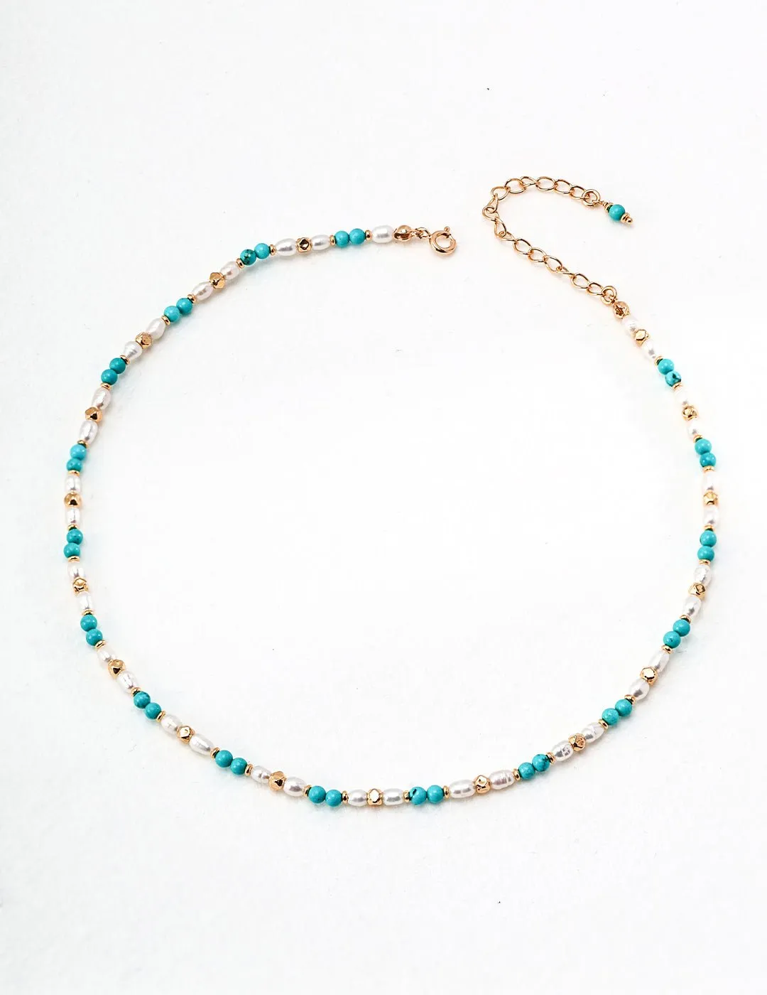 Tranquil Sky Pearl Gemstone Beaded Necklace