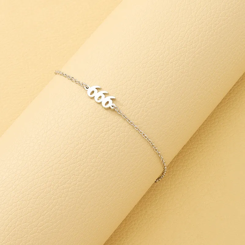 Trendy Metal Bracelet with Numeric Design - Wholesale Fashion Accessory