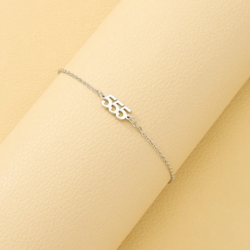 Trendy Metal Bracelet with Numeric Design - Wholesale Fashion Accessory