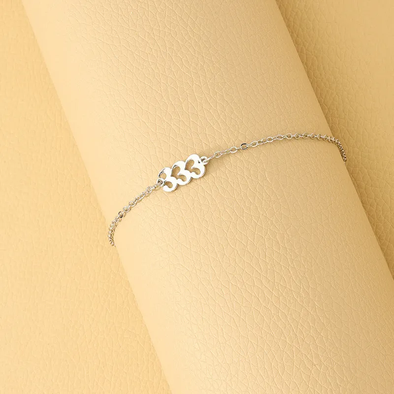 Trendy Metal Bracelet with Numeric Design - Wholesale Fashion Accessory