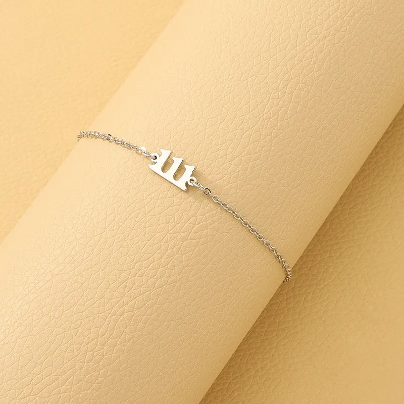 Trendy Metal Bracelet with Numeric Design - Wholesale Fashion Accessory