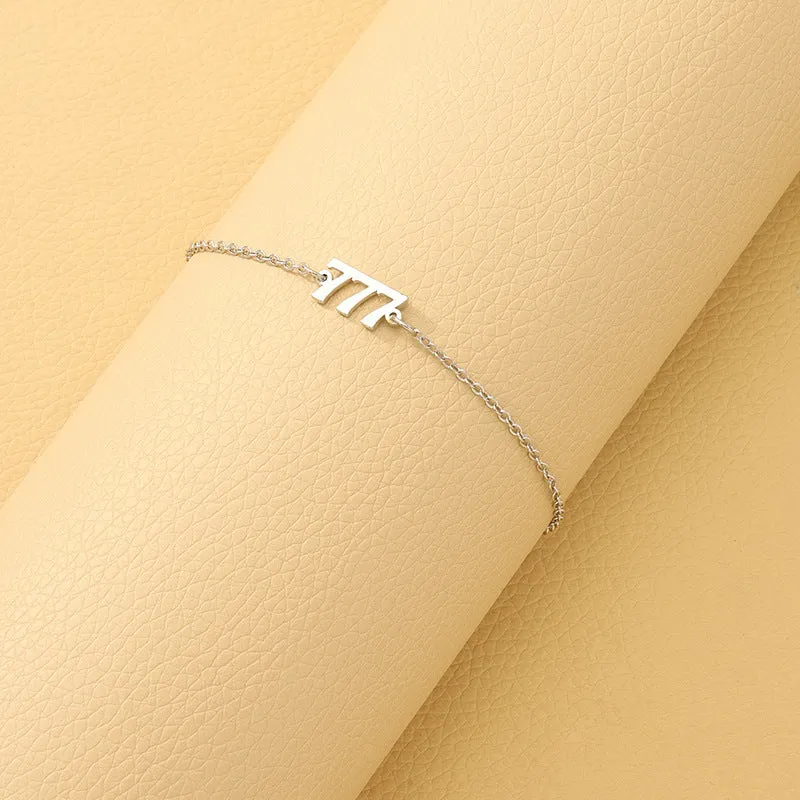 Trendy Metal Bracelet with Numeric Design - Wholesale Fashion Accessory