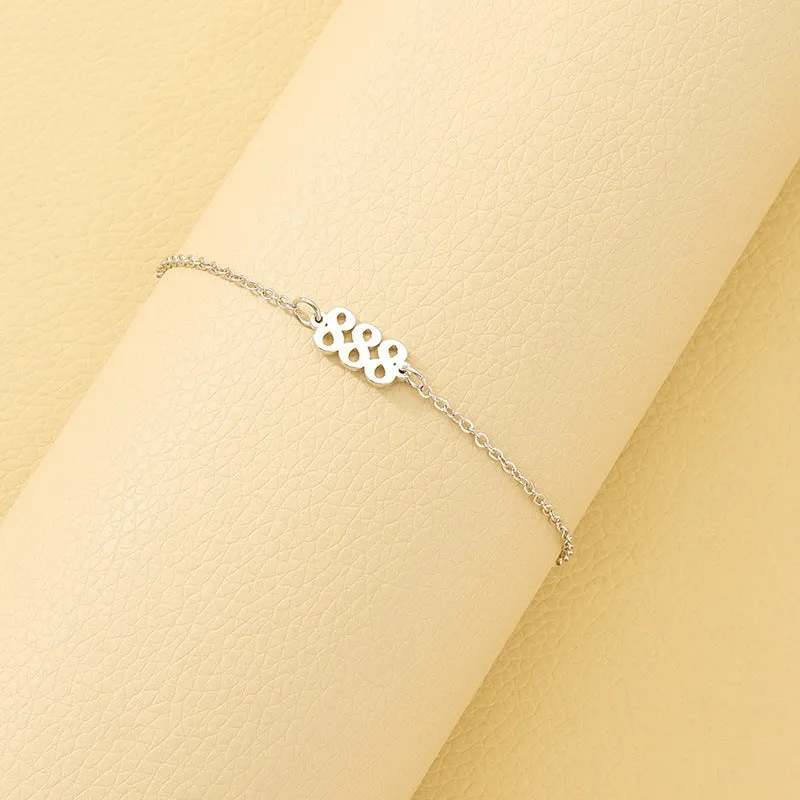 Trendy Metal Bracelet with Numeric Design - Wholesale Fashion Accessory