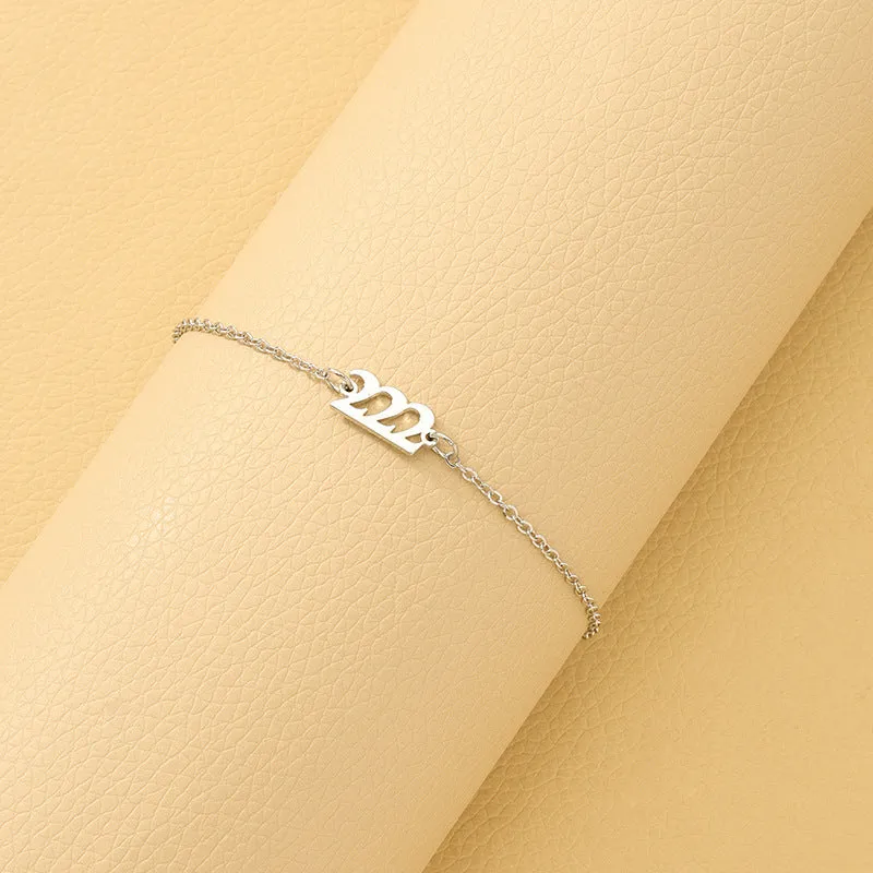 Trendy Metal Bracelet with Numeric Design - Wholesale Fashion Accessory