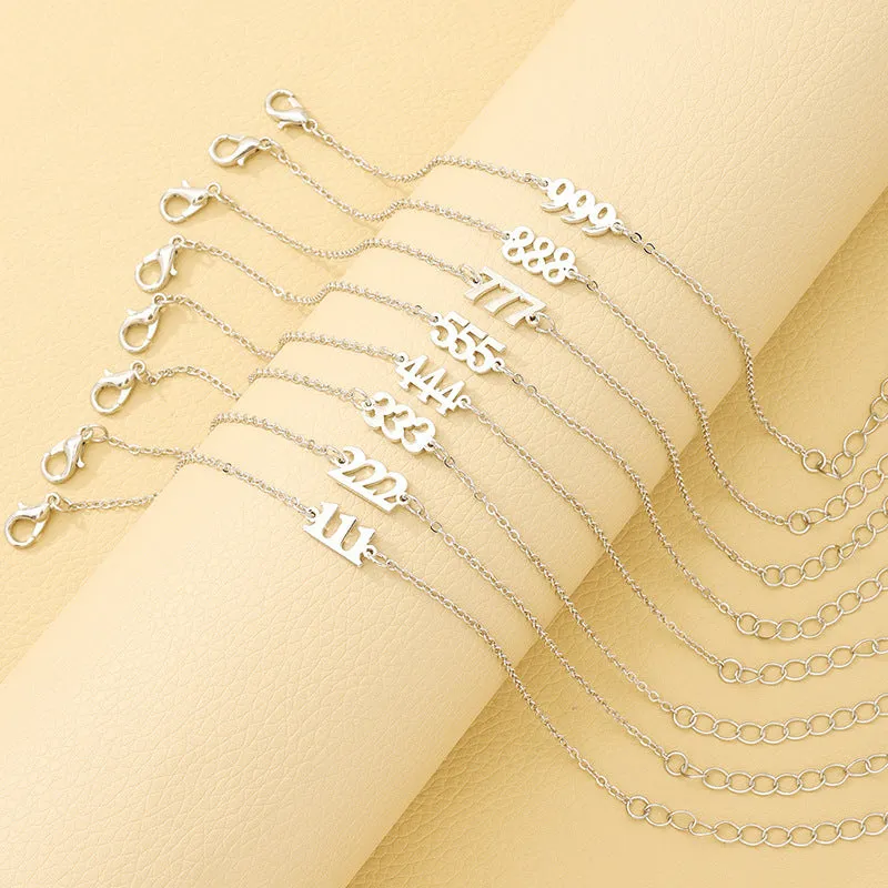 Trendy Metal Bracelet with Numeric Design - Wholesale Fashion Accessory