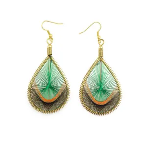 Tribal Handmade Thread Art Drop Earrings