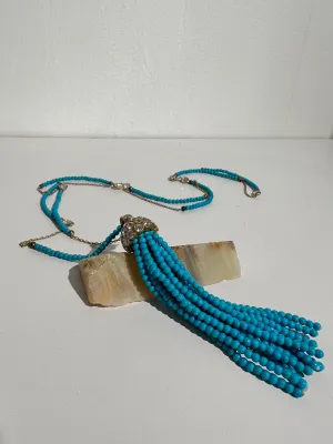 Turq Tassle Necklace