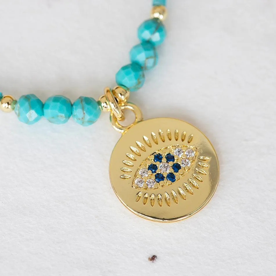 Turquoise Evil Eye Necklace