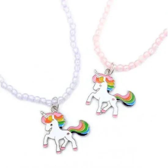 Unicorn Pendant Beaded Necklace