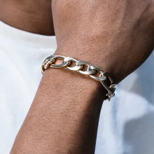 White Gold Figaro Bracelet