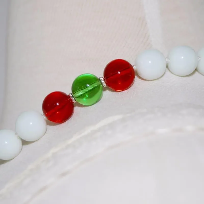 White Jade Stone Necklace.