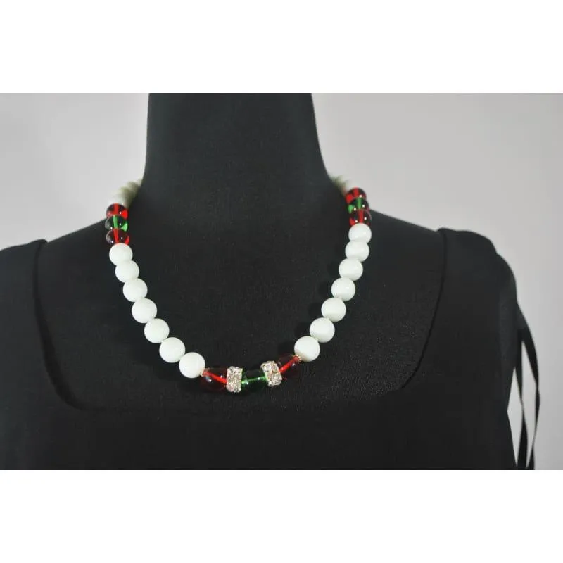 White Jade Stone Necklace.