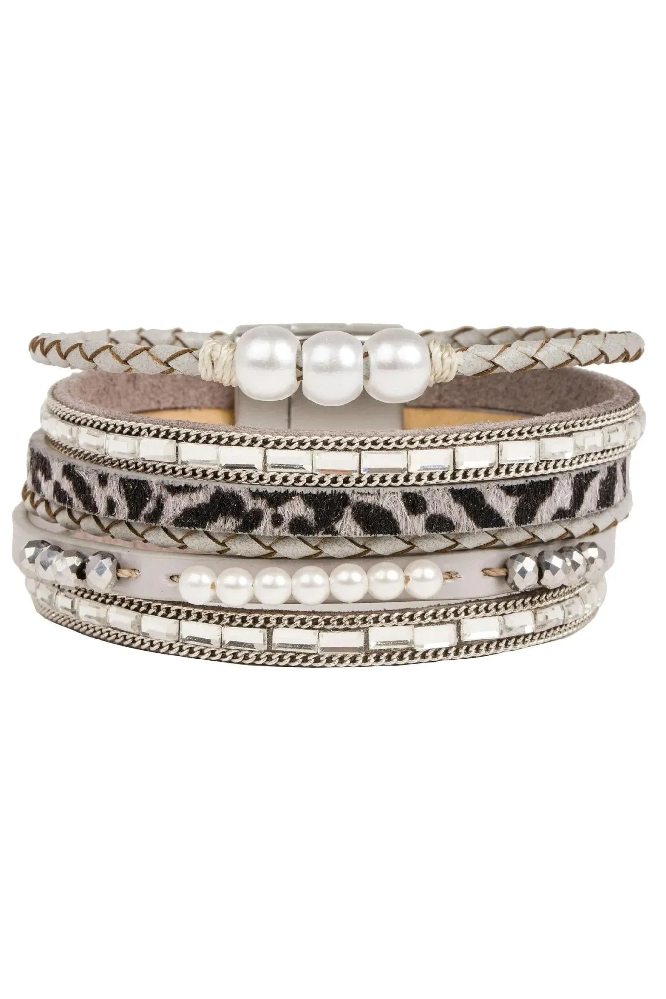 Wild About Pearls Leather Bracelet