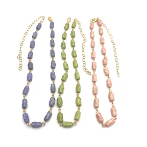 Wrapped Nugget Pastel Amelia Necklace